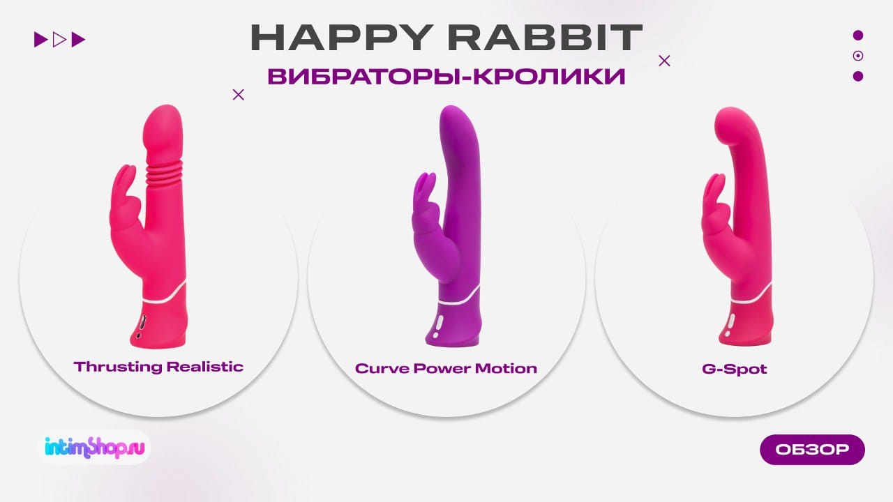 Вибраторы-кролики из коллекции британского бренда Happy Rabbit 